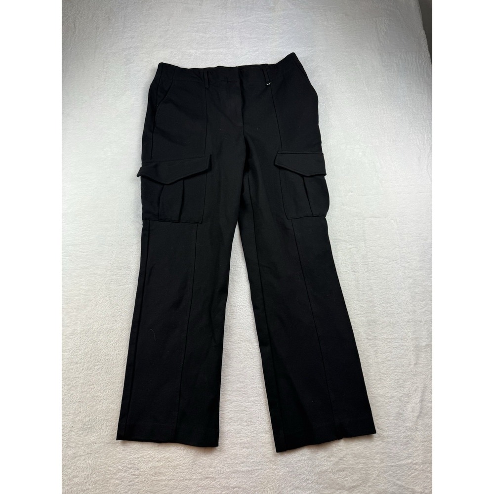 Rachel Zoe Womens Sz 12 Black Cargo Pants Soft Comfortable Pull On Career Casual